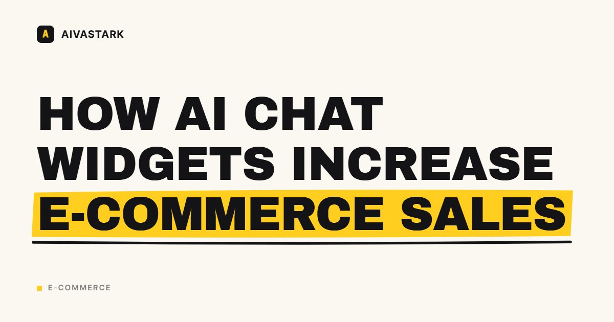 How AI Chat Widgets Increase E-commerce Sales